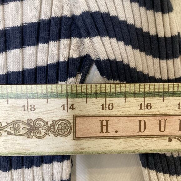 Marc Jacobs Striped Womens XS Long Sleeve Ribbed Sweater Eyelet Open Knit Back - Picture 6 of 12